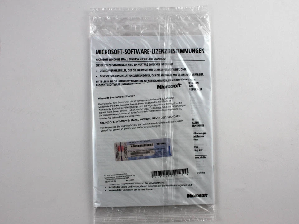 Windows Small Business Server 2011 Standard ROK Fujitsu mit 5 CALs, deutsch, neu - Bild 1 von 1