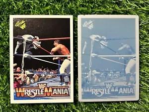 Davey Boy Smith DannyDavis WrestleMania 1990 Classic WWF #21 Printing Plate Card - Picture 1 of 3