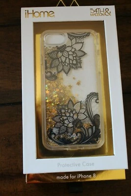 Funda Protectora iHome 54th & Madison iPhone 8 Dorado Brillo y Estrellas ¡NUEVA! L#1671 Foto 1 de 2