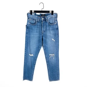 Jack & Jones Cropped Frank Denim Distressed Jeans - W28 L32 NEW - Picture 1 of 13