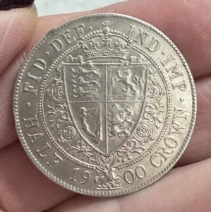 Halbkrone Victoria Silber 1900  - Bild 1 von 2