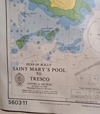 Cornwall WALL INTEREST: St Mary's Pool Tresco A2 Admiralty Sea Chart 5603.11 .12