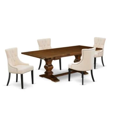 East West Furniture LAFR5-81-02 5 Piece Dining Table Set for 4 Includes a... - Image 1 of 4