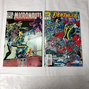 Marvel Comics No.50 Feb 1982 Micronauts No.25 July Deathlok Lot of 2 Comic Books