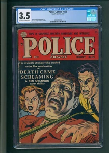 Police Comics #123 CGC 3.5 CROW Pages Whip Cover - Picture 1 of 2
