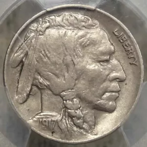 1917-D Buffalo Nickel, Almost Uncirculated PCGS AU-55, Scarce - Picture 1 of 5