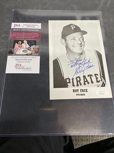 Roy Elroy Face Pittsburgh Pirates Signed Photo Jsa - Picture 1 of 4