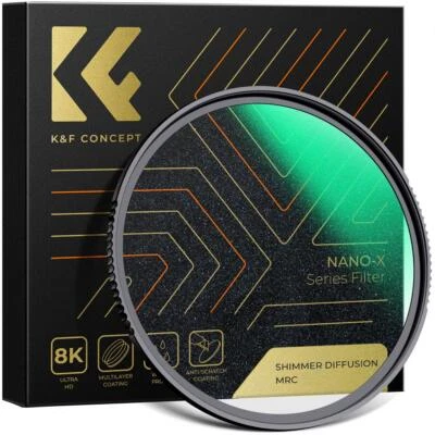 K&F Concept Lens Filter Shimmer Diffusion 1/1 49mm 67mm 82mm NANO X Waterproof - Image 1 of 4