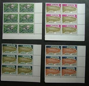 MONACO 1962 EUROPE Complete 4 X Blocks Of Six Values MNH - Picture 1 of 5