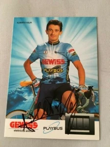 Tarjeta de autógrafo firmada ALBERTO VOLPI Tour de Francia ciclismo 12x17 - Imagen 1 de 1