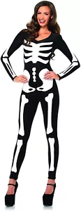 Leg Avenue 241820 Damen Skelett Body Halloween Kostüm schwarz/weiß Größe M - Bild 1 von 2