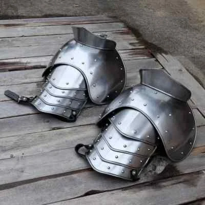 Knights Shoulder Armor Pair of Medieval  LARP warrior Cosplay best beast Gift - Image 1 of 4