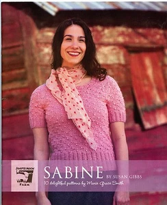 Sabine: 10 Delightful Patterns - JMF6 Juniper Moon Farm Knitting Pattern Book - Picture 1 of 12