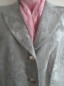 Women's Escada Gray luxury Silk Blend Designer Blazer Sz 36 New Without Tag - Picture 1 of 12