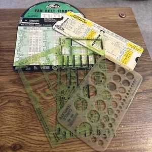 Stencils and Old Slide Rules Lot of 5 Assorted , Dupont, Gates Fan Belts... - Picture 1 of 5