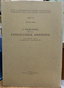 (Napoli) I FASCICOLI DELLA CANCELLERIA ANGIOINA - SERIE III - VOLUME I - 1995 - Imagen 1 de 1