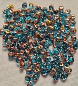 10g Super Duo Czech Twin Hole Beads - Picture 1 of 44