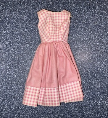 Vintage 1960s Barbie Uneeda Miss Suzette Babs Fab Lu Pink Gingham Dress💕 - Image 1 of 4