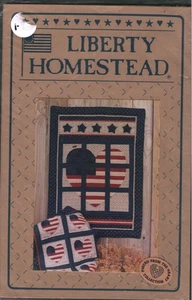 301 Vintage Craft Sewing Pattern Liberty Homestead Flag Heart Quilt 20 - 33.5 - Picture 1 of 2