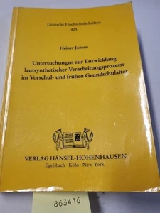 Untersuchungen zur Entwicklung lautsynthetischer Verarbeitungsprozesse im Vorsch - Bild 1 von 8