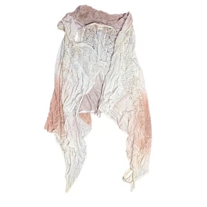 Urban Mangoz Lace Trim Cardigan Open Front Bohemian Cover Up Small - Picture 1 of 4