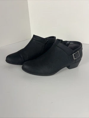Botines Lifestride Alexi para mujer talla 8 negros de imitación de cuero con cremallera Foto 1 de 4