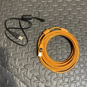 TetherPro USB-A to 2.0 Mini-B 8-Pin, 15' (4.6m) (High-Visibility Orange) - Picture 1 of 4