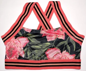 Beyond Yoga Crop Top/Sport BH M Koralle Multi Blumen LkNu Kostenloser Versand - Bild 1 von 3