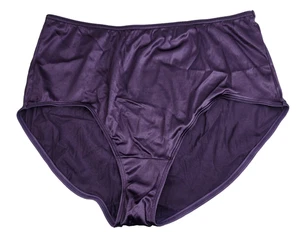 Vintage Avenue Body Purple Shiny Liquid Second Skin Hi Cut Full Brief 22/24 - Picture 1 of 5