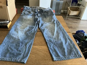 Pantalones de mezclilla holgados Ecko Unltd para hombre 36x32 crudos y sin cortar Y2K patinador hip hop grunge-LEER - Imagen 1 de 22