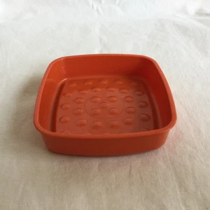 Soporte de almohadilla para fregar jabonera naranja cosecha Tupperware 804-4 vintage - Imagen 1 de 3