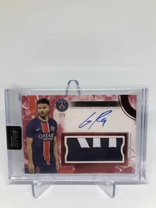 Topps PSG Exhibition Goncalo Ramos Match Worn Patch / Relic Auto /5 - Picture 1 of 2