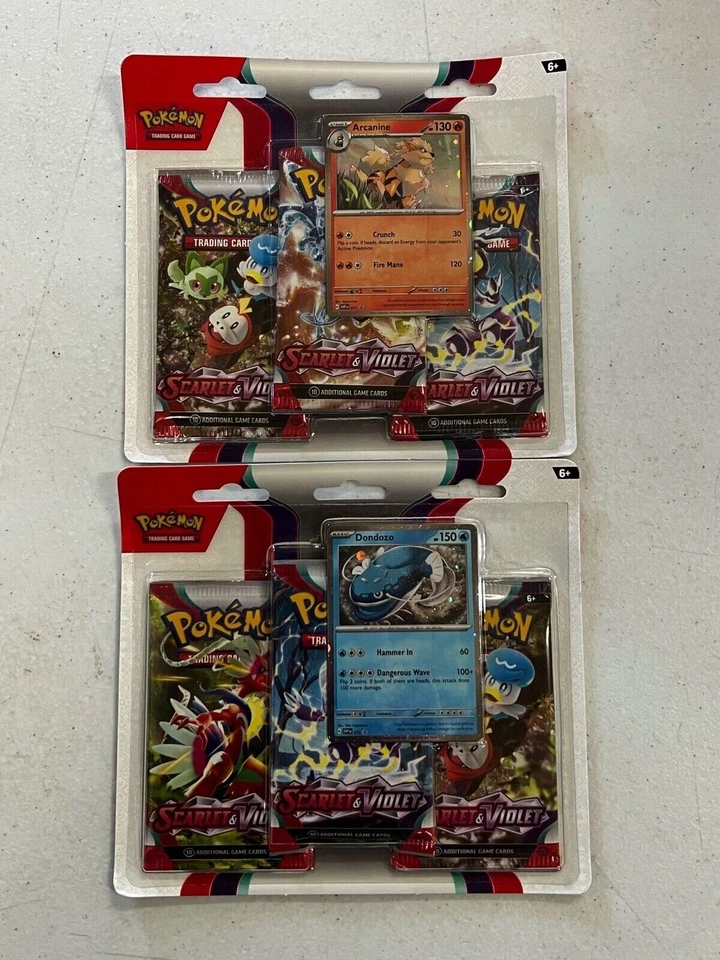 Pokemon Escarlata y Violeta (SV01) 3 Pack Blister Set de Dos ¡Nuevo Precintado! Foto 1 de 1