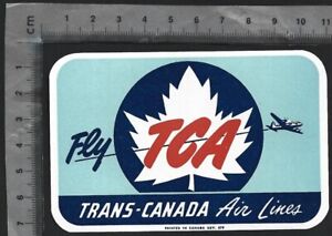 (AOP) Vintage luggage label - TCA Trans Canada Air Lines