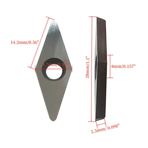 Tungsten Carbide Insert for Wood Turning Tool 30x10mm Diamond with Sharp Point - Picture 1 of 4