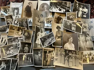 Antique Photograph Lot Kids Children Fashion Wedding Ladies Family Australian - Picture 1 of 8