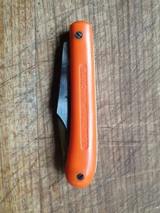 SANDVIK PRADINES Folding pocket knife France no.11 10cm Orange Bakelite 2 blade - Picture 1 of 7
