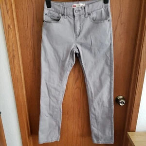Levi’s 511 Jeans Boys 18 Regular Slim Fit Gray Denim Mid Rise Straight 18R 29x29 - Picture 1 of 6