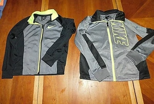 Nike gray/green zip-up boy's track jacket - Picture 1 of 18