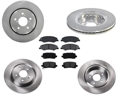 Front & Rear Brake Rotors & Ceramic Brake Pads Fits 2018-2021 Honda Odyssey - Image 1 of 4