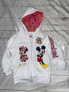 NWT - Disney Parks - 2020 Zip-Up Hoodie for Girls –Disneyland - Size XXS Sz 3 - Picture 1 of 9