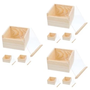 3 Count Small Jewelry Organizer Case Vanity Velvet Clear Bin - Picture 1 of 12