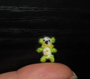  Extremely Micro Bear 0.4" Tiny Dollhouse Teddy Bear Dolls Toy Micro - Picture 1 of 2