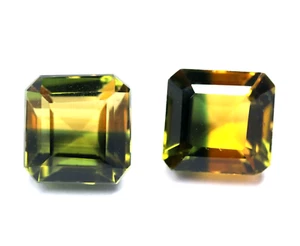Certified Natural Bi Color Tourmaline Square Shape Loose Gemstone Cut 20.85 Ct - Picture 1 of 8