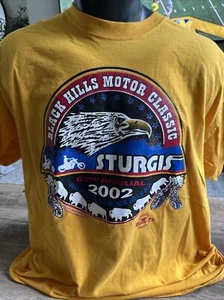 Sturgis Rally 62nd United Black Hills Motor Classic 2002 Vintage T-Shirt Size L - Picture 1 of 5