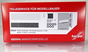 Herpa 084529 Koffer Auflieger mit Palettenkasten LKW 2 Stück 1:120 NEU - Picture 1 of 1