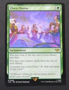 Coro de Elfos 160 Magic The Gathering El Señor de los Anillos (LTR) Raro Casi Nuevo - Imagen 1 de 2