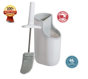 Addis Premium Toilet Brush & Storage Station Set with deep clean flexible Toilet - Picture 1 of 8