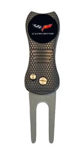 Marcador de pelota de golf Corvette + herramienta de divot de cuchilla de interruptor premium Chevy Cheverolet GM - Imagen 1 de 2