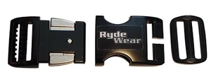 black motorcycle mx strongest aluminum helmet quick release chin strap buckles - Picture 1 of 8
